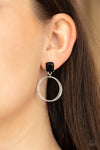 Prismatic Perfection - Black Post Earrings - Paparazzi Accessories