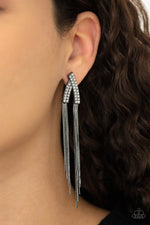 It Takes Two To TASSEL - Black Post Earrings - Paparazzi Accessories