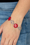 Garden Regalia - Red Bracelet - Paparazzi Accessories