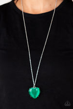 Warmhearted Glow - Green Necklace - Paparazzi Accessories