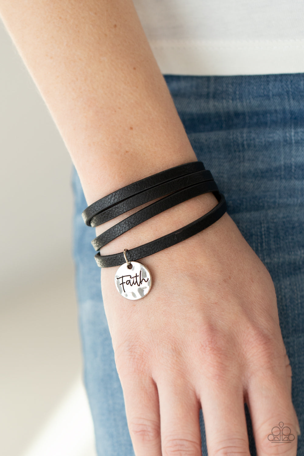 five-dollar-jewelry-wonderfully-worded-black-bracelet-paparazzi-accessories