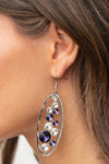 Rock Candy Bubbly - Purple Earrings - Paparazzi Accessories