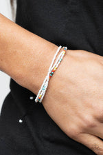 Basecamp Boyfriend - White Bracelet - Paparazzi Accessories
