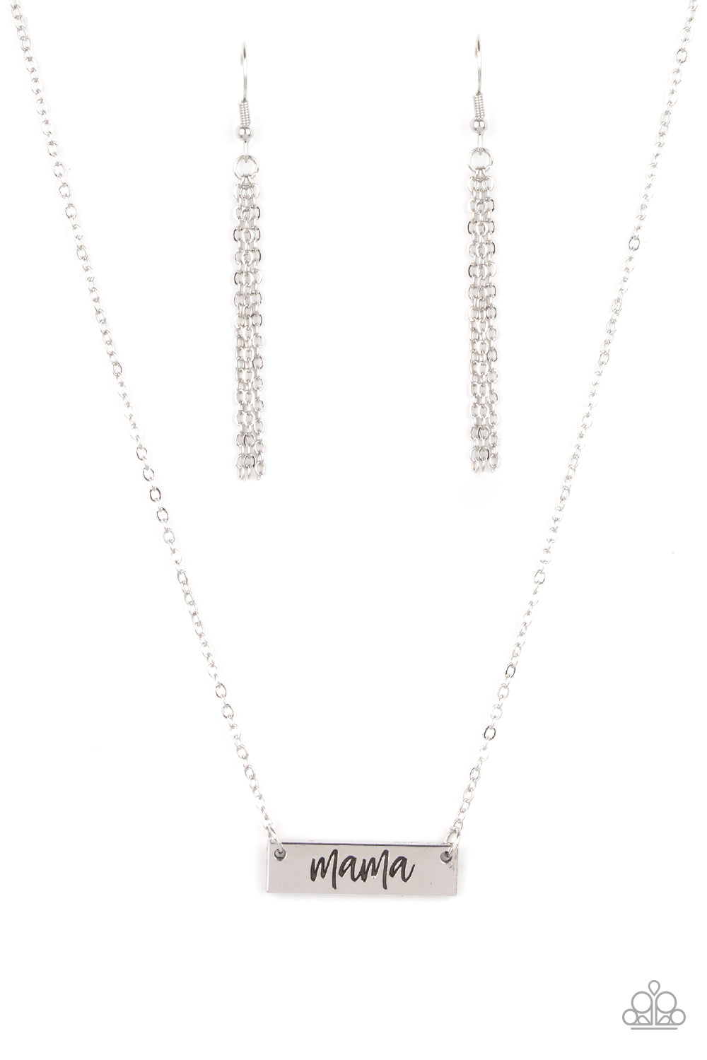 five-dollar-jewelry-blessed-mama-silver-necklace-paparazzi-accessories