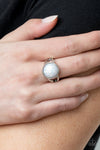Glitter Grove - White Ring - Paparazzi Accessories