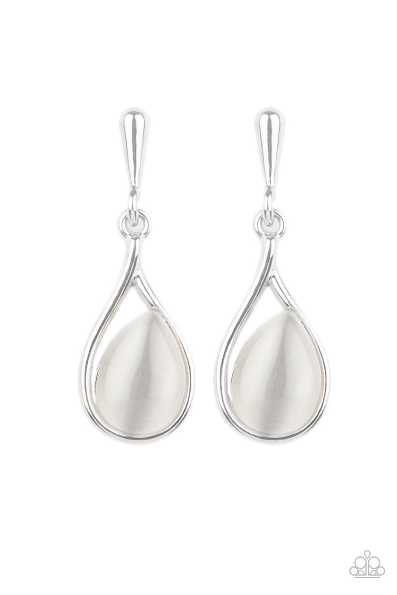 five-dollar-jewelry-pampered-glow-up-white-post earrings-paparazzi-accessories