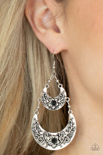 Springtime Gardens - Black Earrings - Paparazzi Accessories