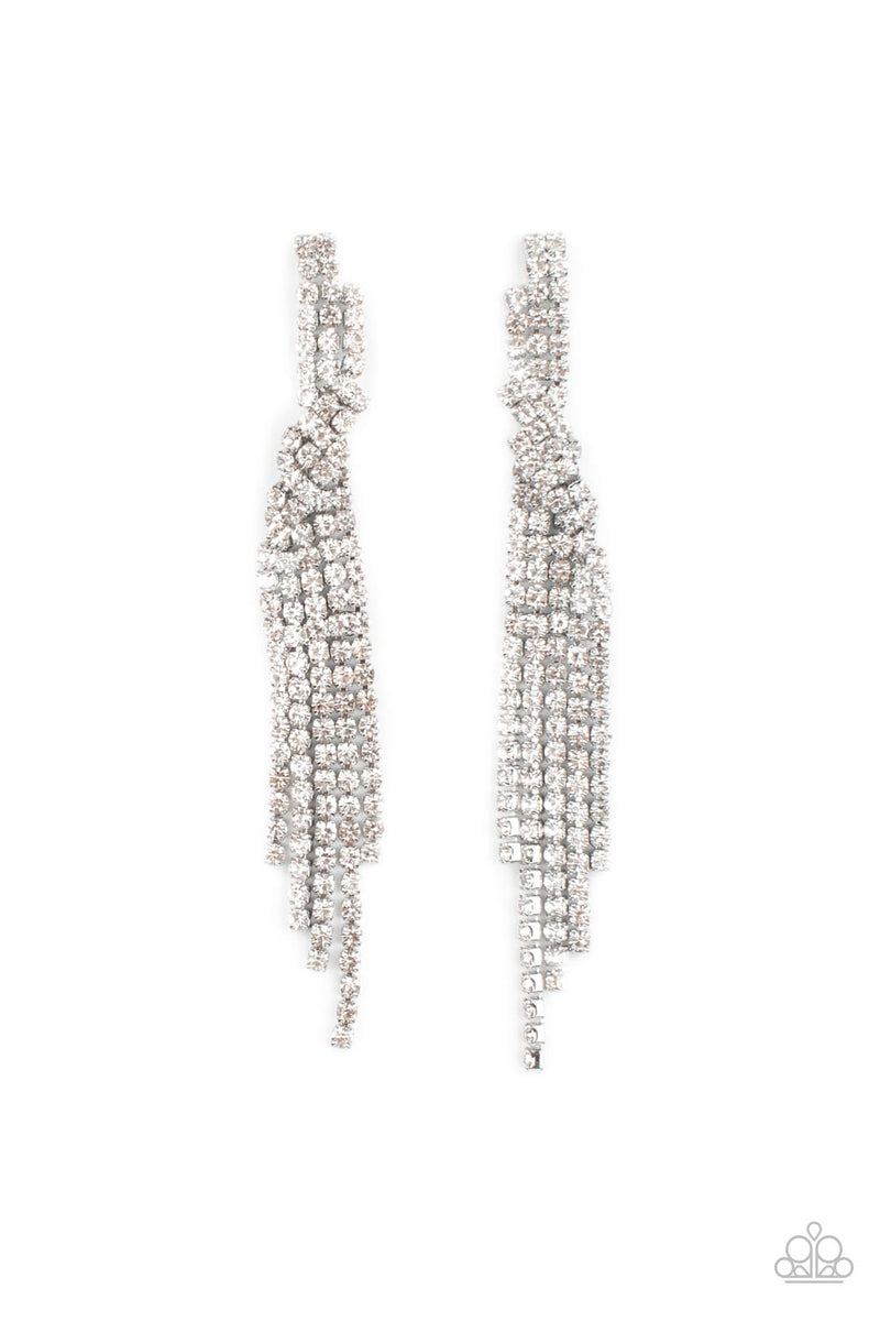 five-dollar-jewelry-cosmic-candescence-white-post earrings-paparazzi-accessories