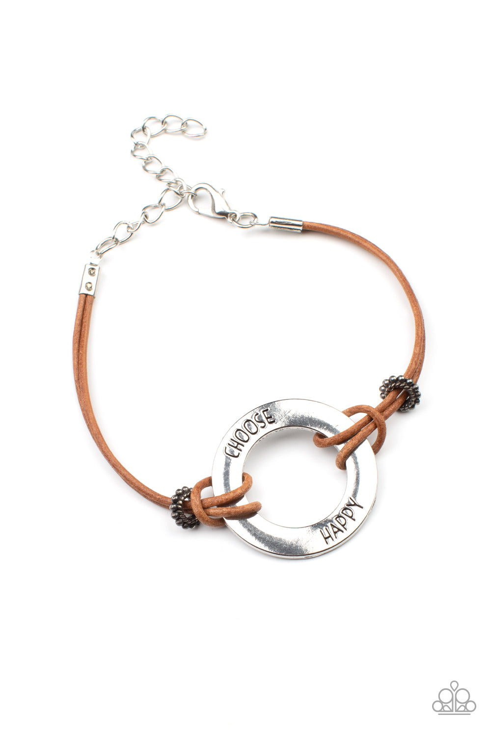 five-dollar-jewelry-choose-happy-brown-bracelet-paparazzi-accessories