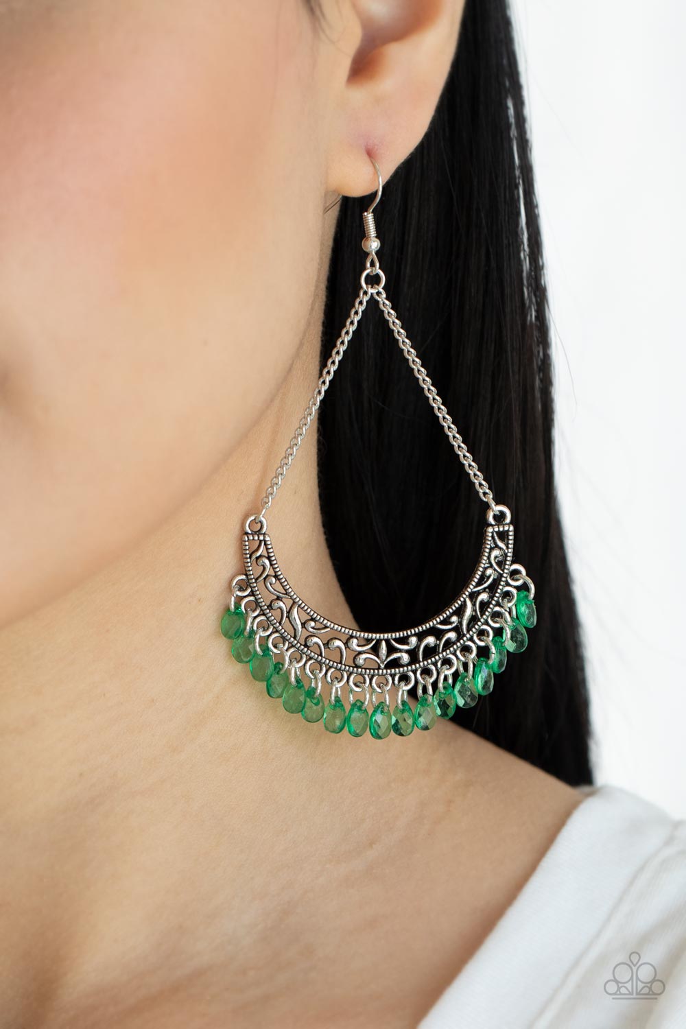 Orchard Odyssey - Green Earrings - Paparazzi Accessories