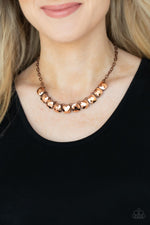 Radiance Squared - Copper Necklace - Paparazzi Accessories