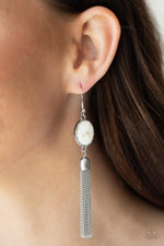 Oceanic Opalescence - White Earrings - Paparazzi Accessories