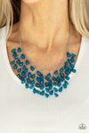 Garden Fairytale - Blue Necklace - Paparazzi Accessories