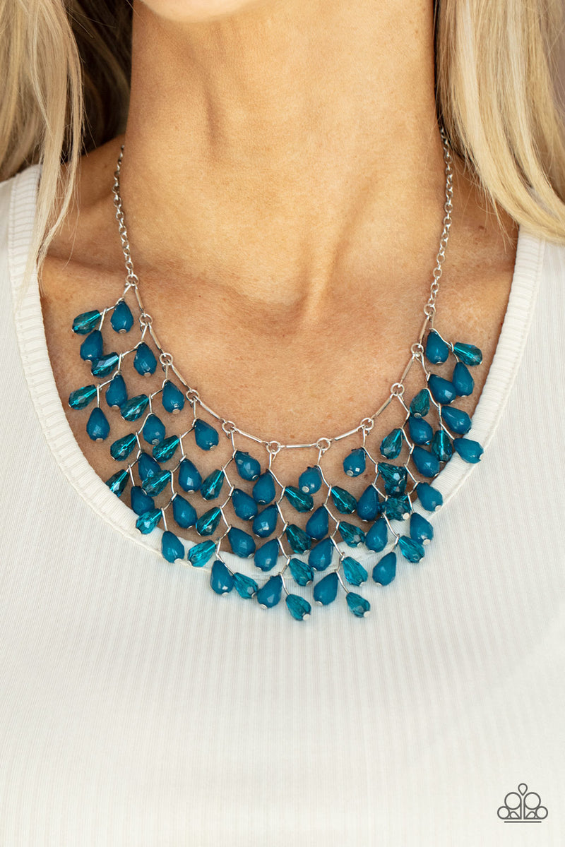 Garden Fairytale - Blue Necklace - Paparazzi Accessories