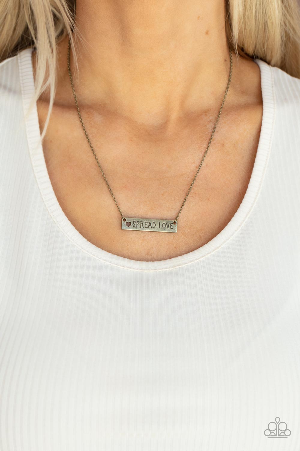 Spread Love - Brass Necklace - Paparazzi Accessories