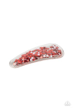 Oh, My Stars and Stripes - Red Hair Clip - Paparazzi Accessories
