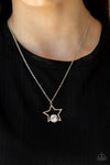 Starry Fireworks - White Necklace - Paparazzi Accessories