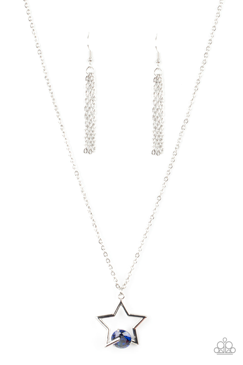 five-dollar-jewelry-starry-fireworks-blue-necklace-paparazzi-accessories