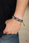 Lucky Locomotion - Unisex/ Men’s Black Bracelet - Paparazzi Accessories