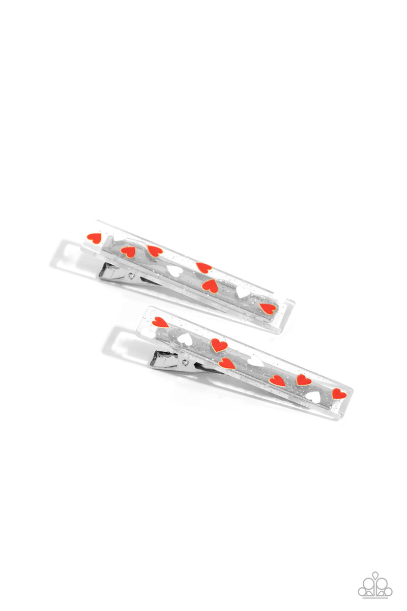 Color Me Cupid - Red Hair Clip - Paparazzi Accessories