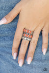 Mojave Monument - Orange Ring - Paparazzi Accessories