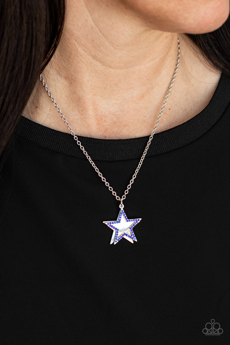 American Anthem - Blue Necklace - Paparazzi Accessories