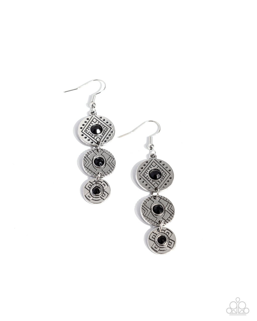 five-dollar-jewelry-totem-temptress-black-earrings-paparazzi-accessories