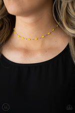 Urban Expo - Yellow Necklace - Paparazzi Accessories