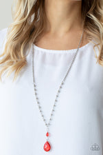 Titanic Splendor - Red Necklace - Paparazzi Accessories