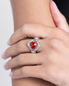 Undefeated Dazzle - Red Ring - Paparazzi Accessories
