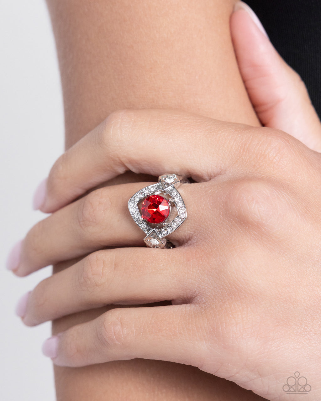 Undefeated Dazzle - Red Ring - Paparazzi Accessories