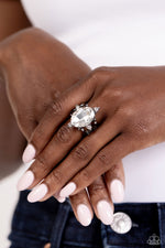 Sensational Sparkle - Black Ring - Paparazzi Accessories