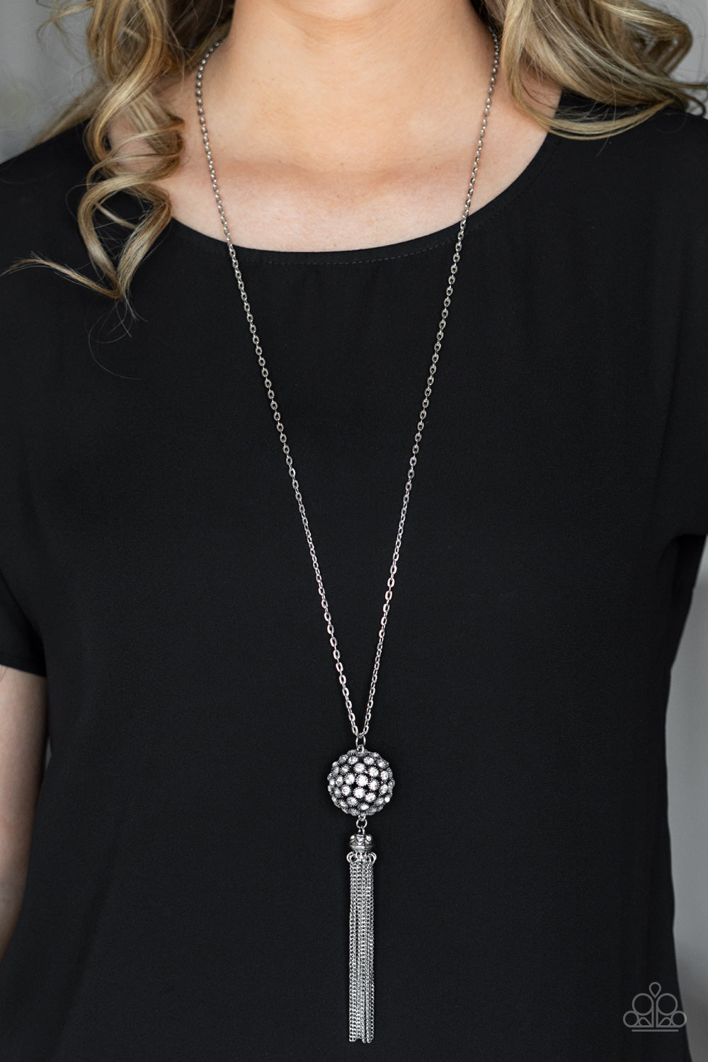 Rhinestone Revolution - White Necklace - Paparazzi Accessories