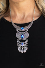 Lunar Enchantment - Blue Necklace - Paparazzi Accessories
