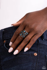 Exceptional Edge - Blue Ring - Paparazzi Accessories