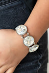 Powerhouse Hustle - White Bracelet - Paparazzi Accessories
