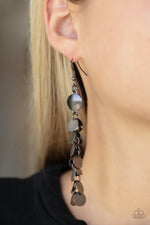 Game CHIME - Black Earrings - Paparazzi Accessories