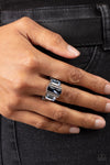 A GLITZY Verdict - Blue Ring - Paparazzi Accessories