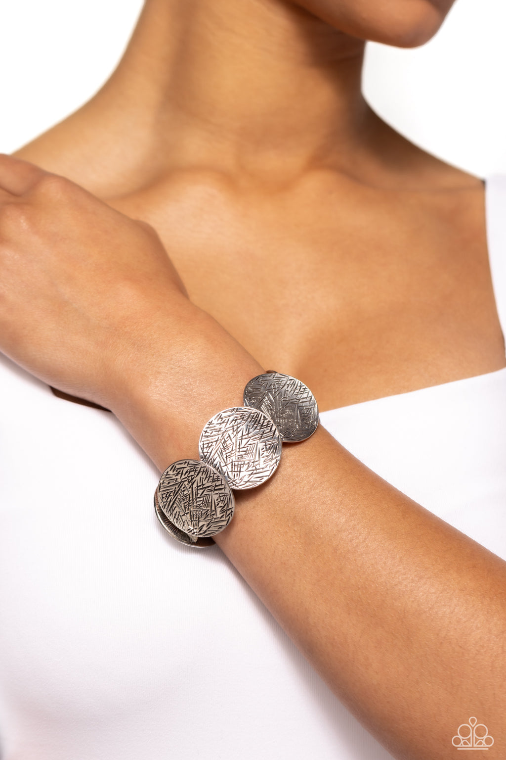 Extra Etched - Silver Bracelet - Paparazzi Accessories