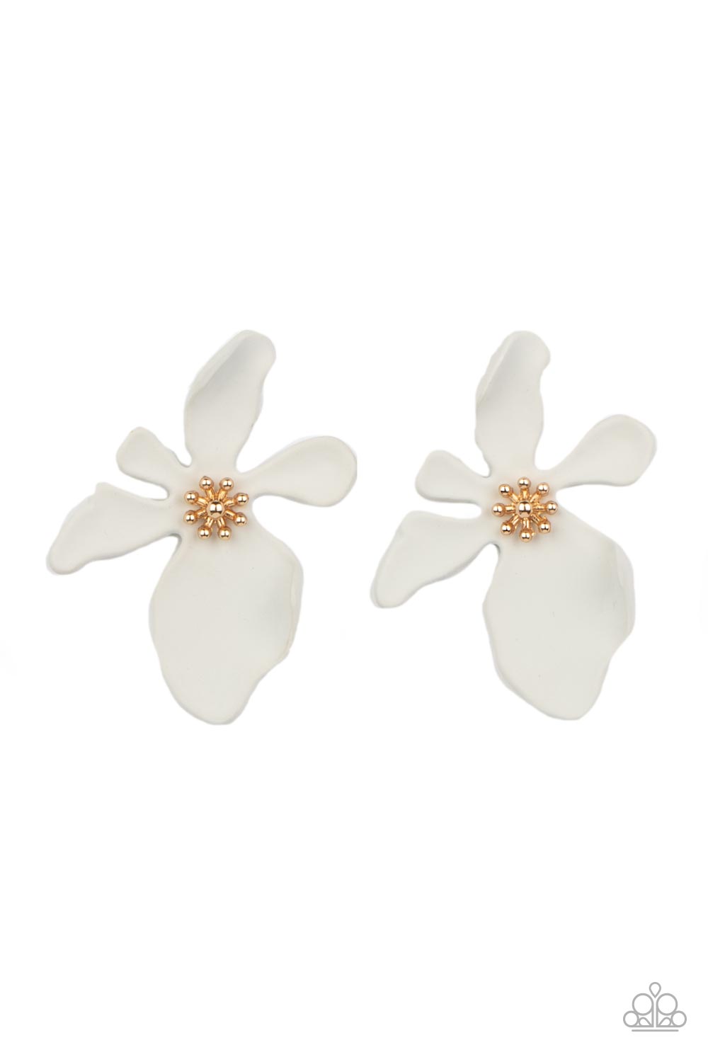 five-dollar-jewelry-hawaiian-heiress-white-post earrings-paparazzi-accessories