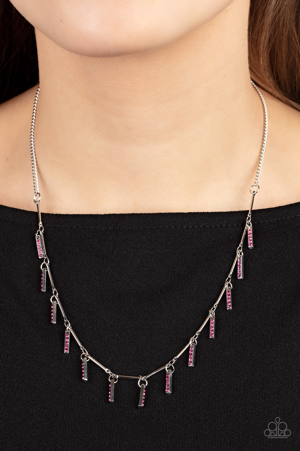 Metro Muse - Pink Necklace - Paparazzi Accessories