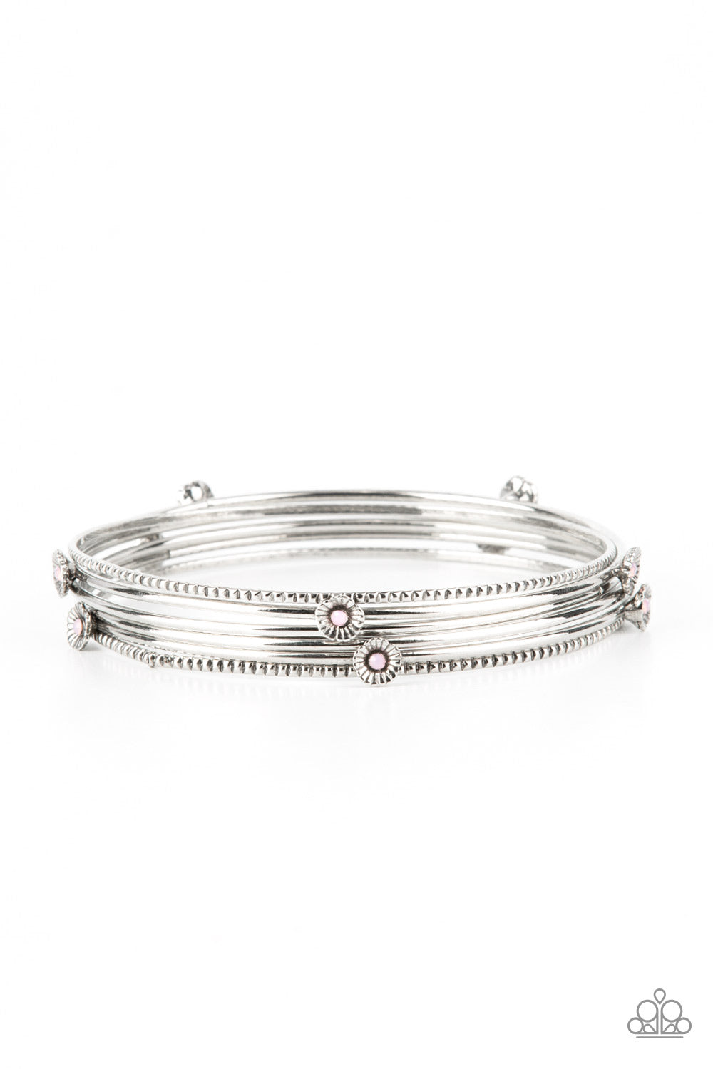 five-dollar-jewelry-flawlessly-floral-pink-bracelet-paparazzi-accessories