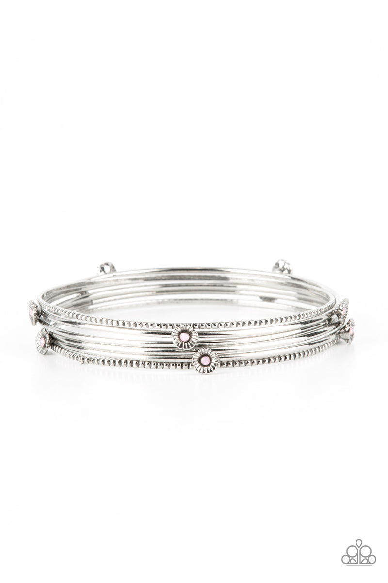 five-dollar-jewelry-flawlessly-floral-pink-bracelet-paparazzi-accessories