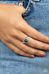 Pearly Pizzazz - Blue Ring - Paparazzi Accessories