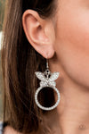 Paradise Found - White Earrings - Paparazzi Accessories
