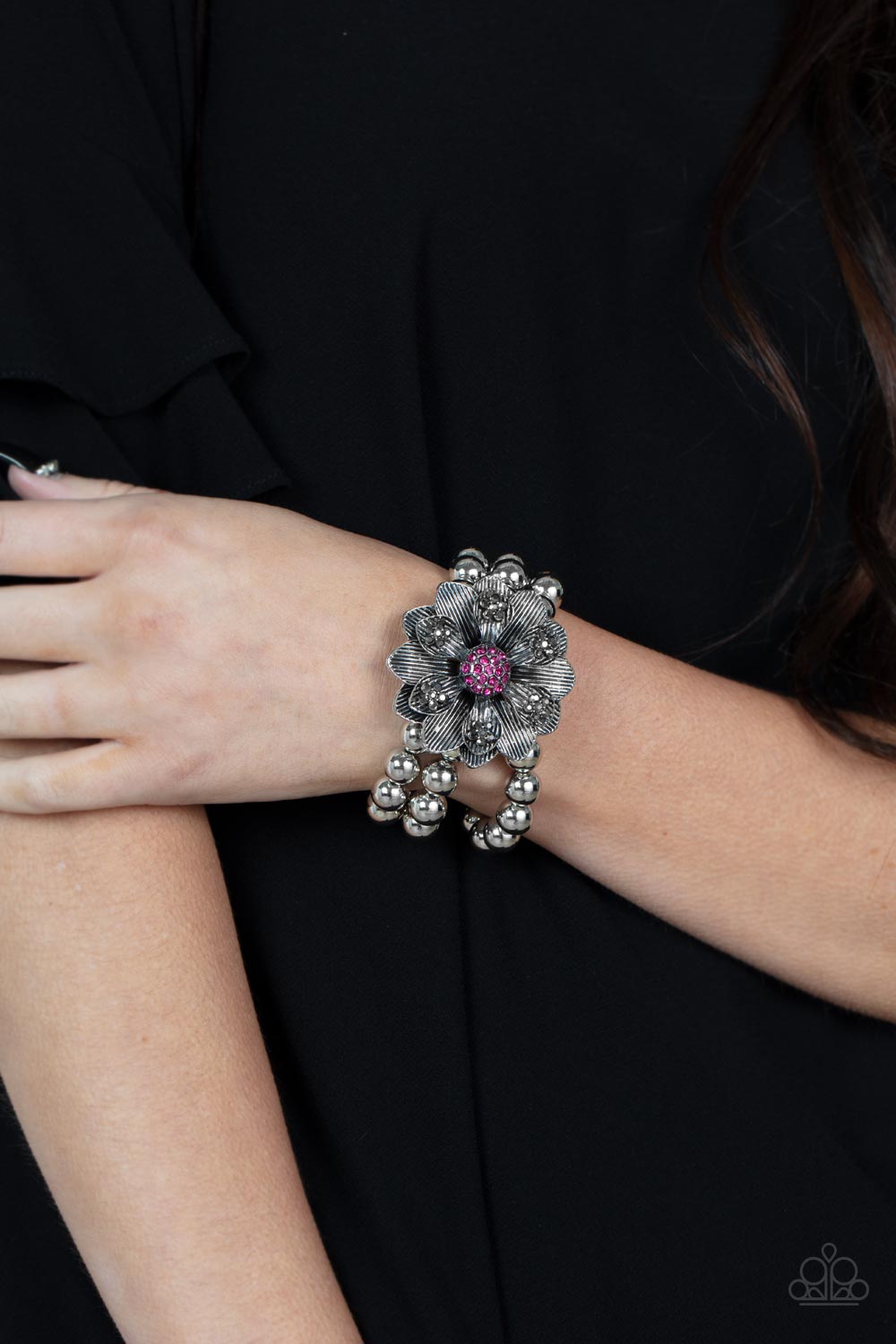 Botanical Bravado - Pink Bracelet - Paparazzi Accessories