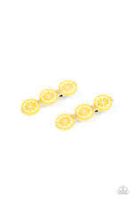 five-dollar-jewelry-charismatically-citrus-yellow-hair clip-paparazzi-accessories