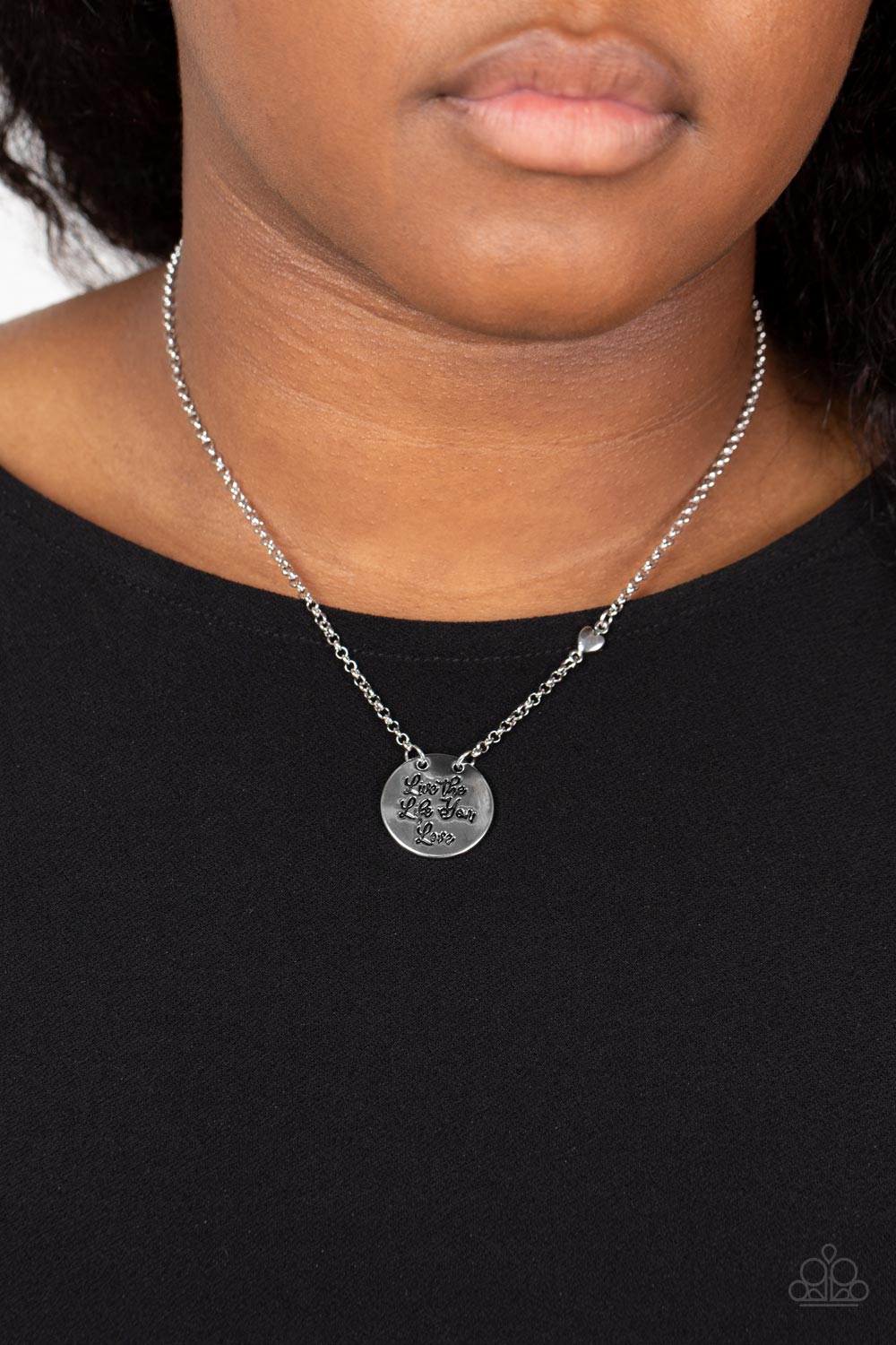 Live The Life You Love - Silver Necklace - Paparazzi Accessories
