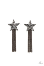 five-dollar-jewelry-superstar-solo-black-post earrings-paparazzi-accessories