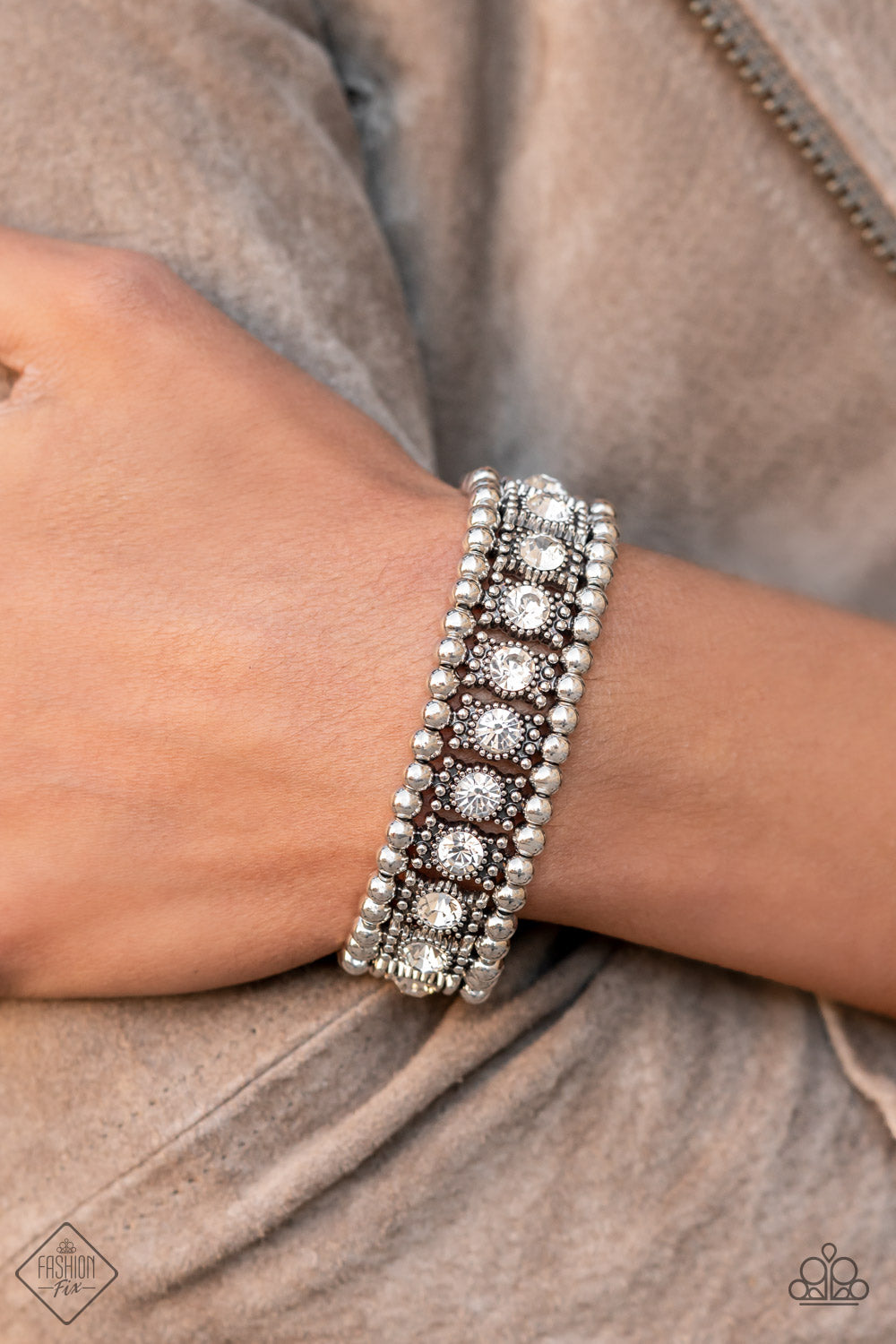 Ritzy Reboot - White Bracelet - Paparazzi Accessories